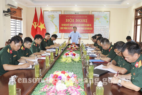 Đảng uỷ Quân sự huyện Yên Sơn ra Nghị quyết lãnh đạo thực hiện nhiệm vụ quân sự, quốc phòng và xây dựng Đảng bộ 6 tháng cuối năm 2024