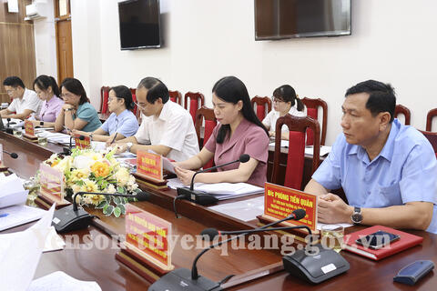 Đoàn giám sát của Ban Pháp chế, Hội đồng nhân dân tỉnh làm việc với huyện Yên Sơn